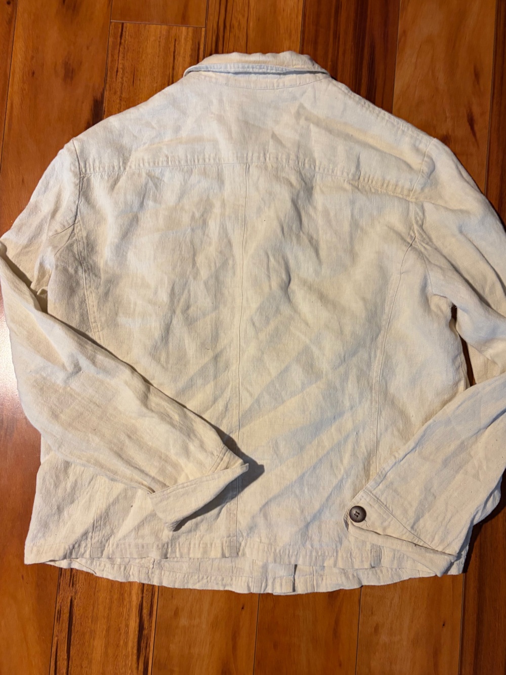 JM Collection Cream Button-Front Blazer Jacket - Picture 5 of 5